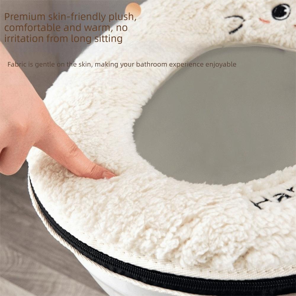 Warm Toilet Seat Cover Soft Toilet Seat Cushion Cartoon Universal Toilet Mat  Bathroom Use