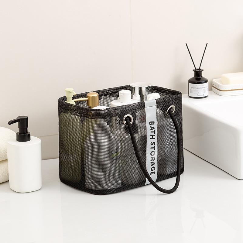 

Сетка Большая Подвесная Корзина для Душа Портативная, Быстросохнущая Сумка для Туалетных Принадлежностей, Ручка Органайзер для Ванны для Общежития, Спортзала, Лагеря, Путешествий