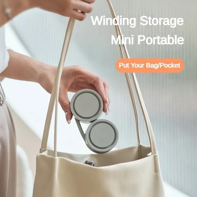 Portable Bladeless Neck Fan, Hands-Free 360° Bendable, 3 Speeds Rechargeable with Aromatherapy for Men/Women fan blade