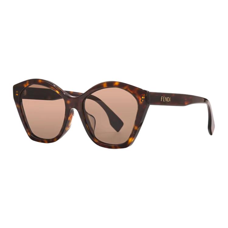 Fendi Unique Brand Design Irregular Shape Sunglasses Women sunglasses Tortoiseshell FE40175F-52E-56 56,Tortoiseshell