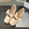 Fashion Female Butterfly-Knot Footwear Silk Women Mary Janes Shoes With Height Increasing Soft Fashion Shallow Ladies Flats Shoes