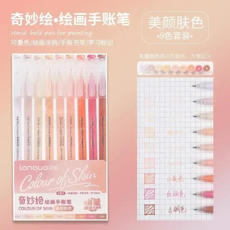 LANGUO 90/6 Colors Stereoscopic Press Effect Painting Pen Multi-Color Acrylic Gel Pen Drawing Marker Stationery School Supplies