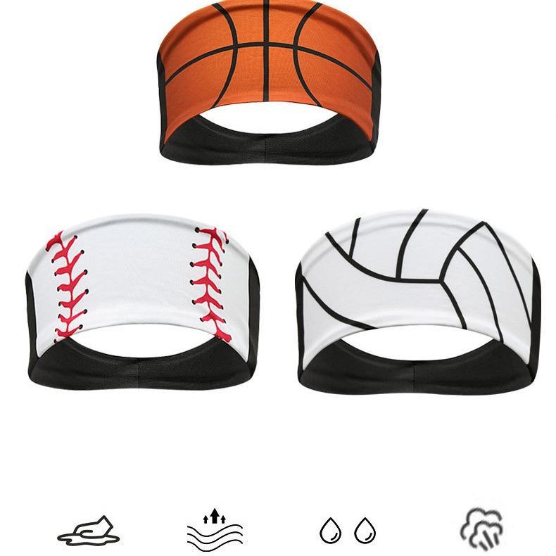 Stylish Sports Headband Yoga Sweatband Men's and Women's Running Fitness Headband Elastic Bandana Headband Hair Accessories