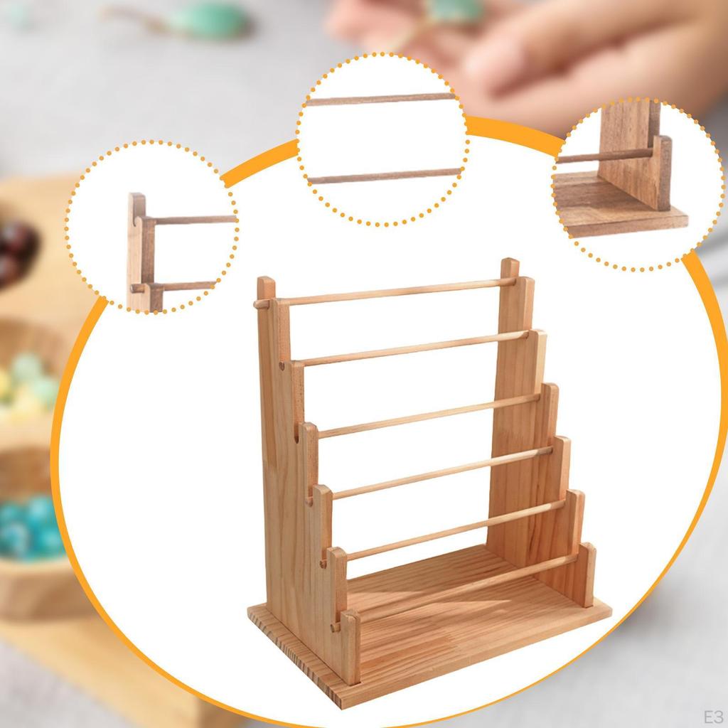 Wood Bracelet Holder Hair Rope Display Stand Watch Jewelry Storage for Showcase