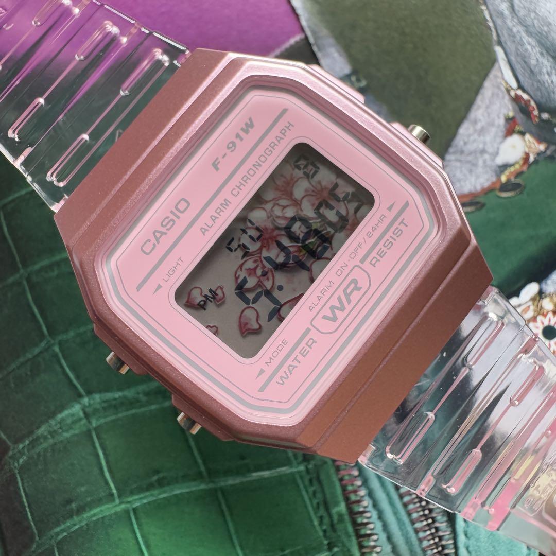 

[USED] Casio Custom Watch F91WS-4DF Handmade Sakura Filter