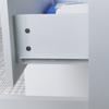 Freestanding Bathroom Storage Unit with 2 Doors, 1 Drawer, Adjustable Shelf, White Lacquered