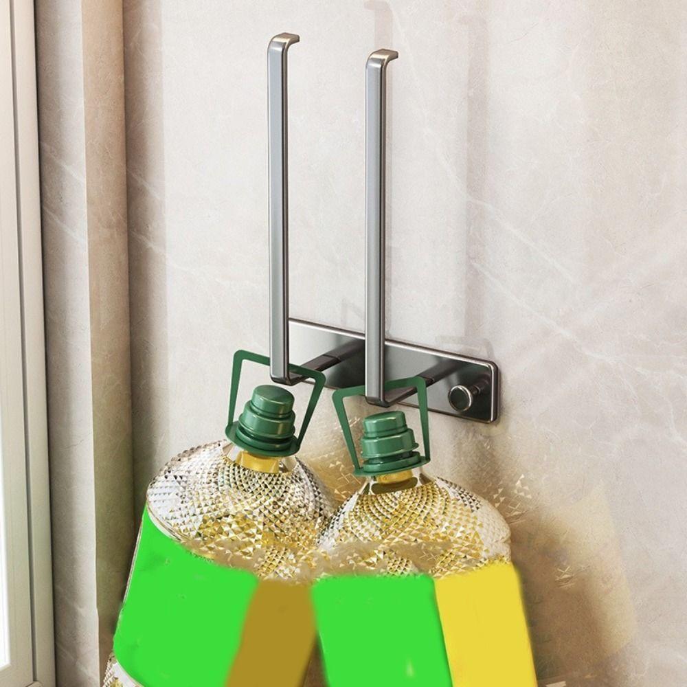 Wall Mounted Paper Towel Holder No-Drill Towel Bar Rack Roll Paper Storage Rack  Kitchen
