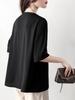Blouse Summer Top Short Sleeve Loose Fit Outerwear Feminine Chiffon Shirt Pullover Plain Adult Elegant Clean Stylish Casual Formal Commuting OL [H.