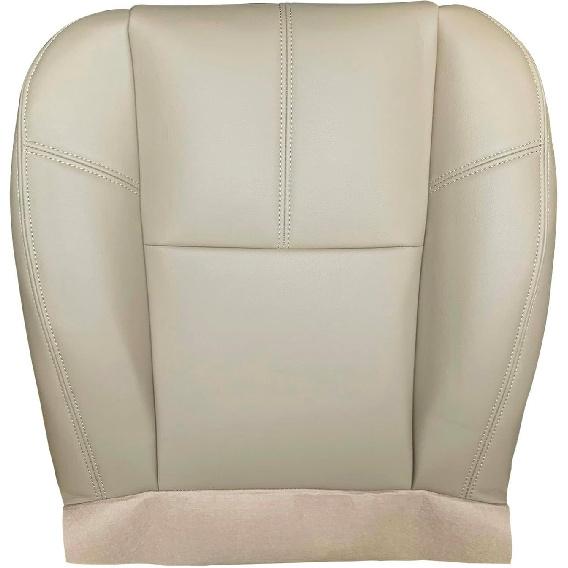 Driver or Passenger Bottom Replacement Leather Seat Cover Black Compatible with 2007 2008 2009 2010 2011 2012 2013 2014 Chevy Silverado Tahoe
