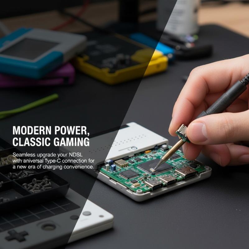 1/2/3Pcs NDSL USB Type C Mod Replacement Socket DS Lite Fast Charging Port Conversion DIY Accessory Requires Hands-on Ability