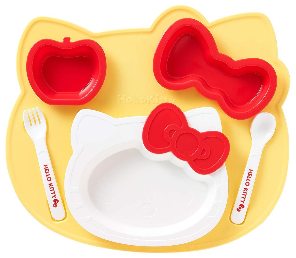 OSK Hello Kitty Plate Made In Dishwasher Fork Set, Japan, Safe, Stylish, Cute, Women's, Children's Tableware, Plate, Spoon, KP-18