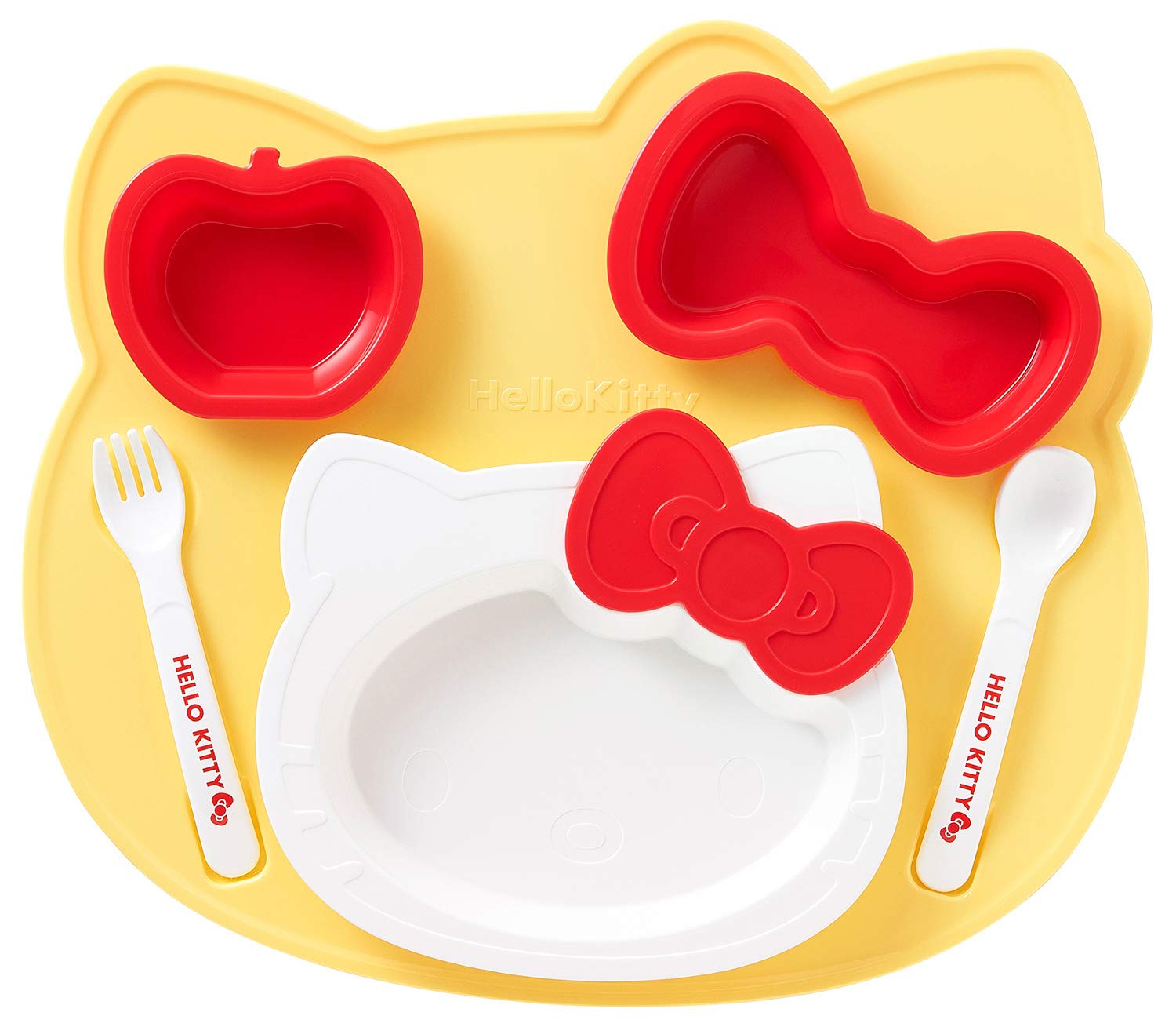 

OSK Hello Kitty Plate Made in Dishwasher Fork Set, Япония, безопасный, стильный, милый, женская, детская посуда, тарелка, ложка, KP-18