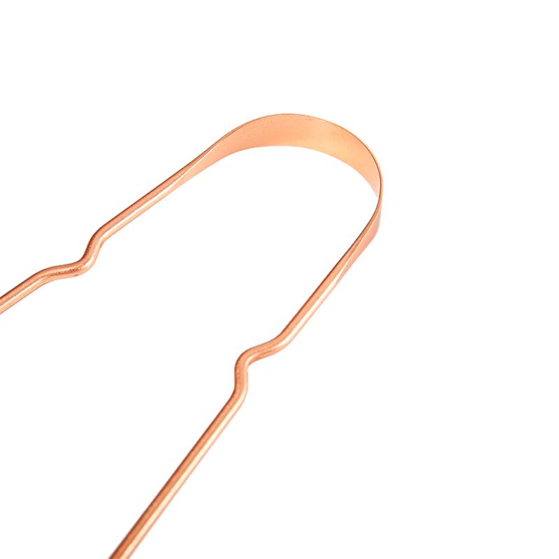 1Pc Simple Copper Tongue Scraper Cleaner Fresh Breath Dental Cleaning Tools