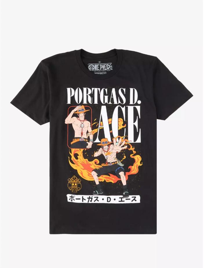 

Ace Flame Pirate Anime Graphic Unisex Vintage Style T-Shirt S разноцветный