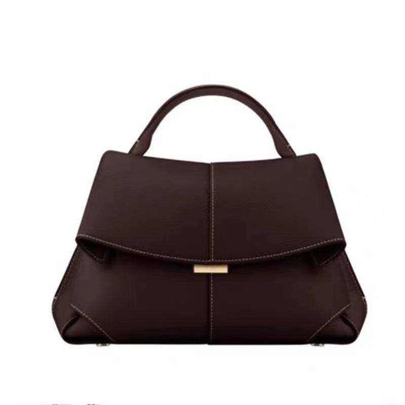 Retro Torba z Uśmiechem Francuska Bolingen Niszowa Skórzana Wysokiej Klasy Plisowana Torebka Cross-body