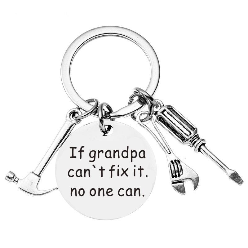 Father's Day Gift: Cross Stainless Steel Hammer & Screwdriver Keychain Pendant