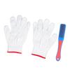 Stainless Steel Brush Comfortable Silicone Handle Portable Wire Brush Set with Gloves for Wheels