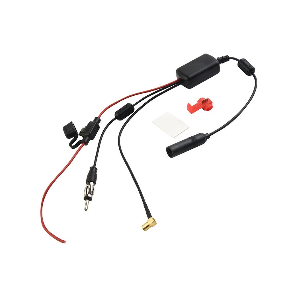 For Cars Boats Car Radio FM Antenna Splitter DAB AM FM Radio Signal AMP Booster