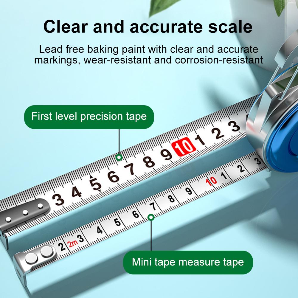 NEW Mini Keychain Tape Measure 2m Steel Tape Measure Delicate Small Steel Ruler Multipurpose Steel Tape Measure Gift Ruler