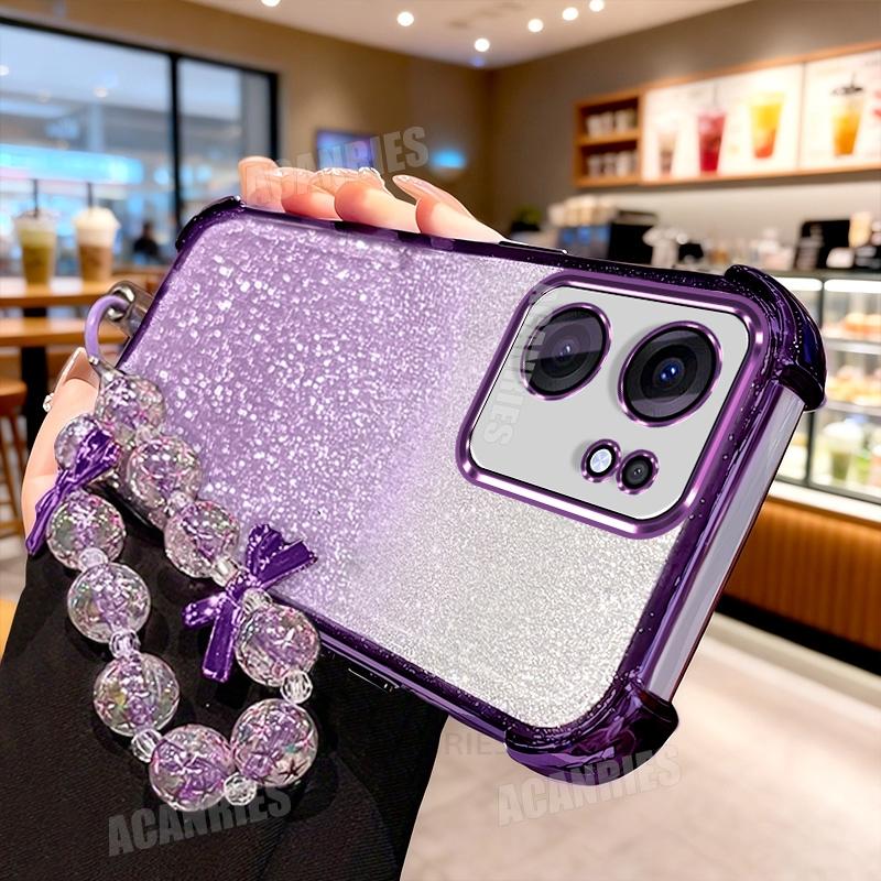 

Reno13f Зірковий ланцюжок-шнурок Гальванічне покриття Блискітки Ударостійкий Силіконовий Чохол Для Oppo Reno 13 14 F 13f 13fs Reno13fs 14f М яка Задня Кришка Oppo Reno13 FS 5G