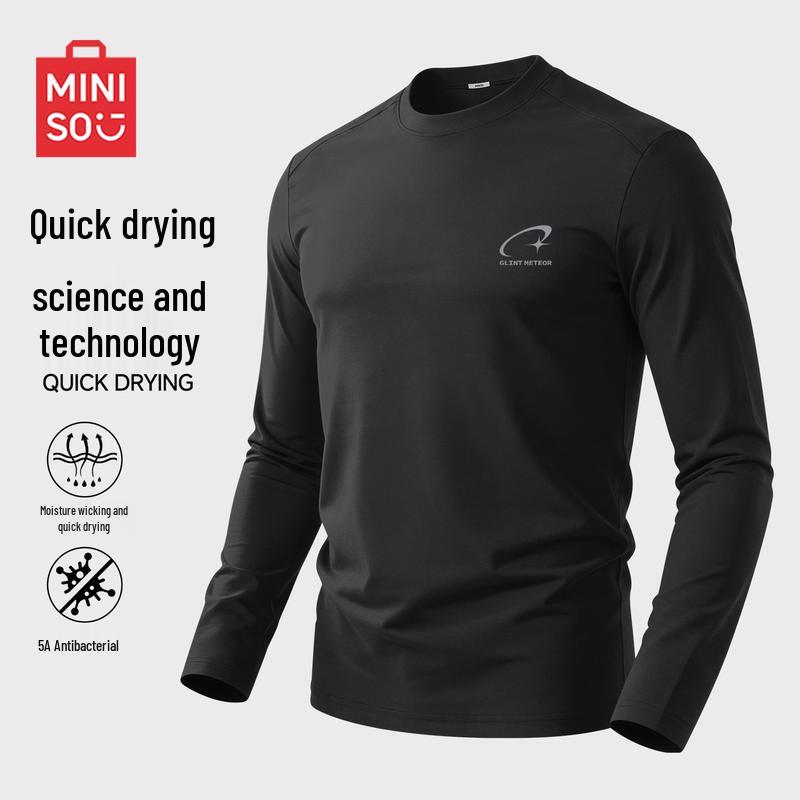 MINISO Men s Quick-Dry Performance Long-Sleeve T-Shirt 2XL