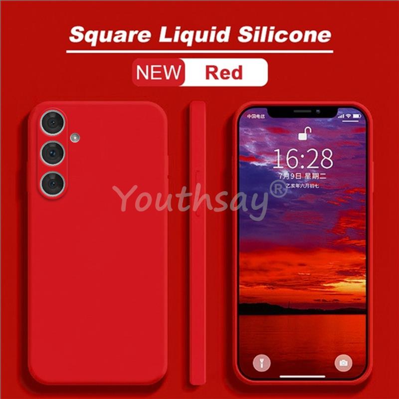 For Samsung Galaxy S23 FE Case Liquid Silicone Samsung S23 FE Cover Plain Rubber TPU Protector Phone Case S23 FE S22 S21 Cover
