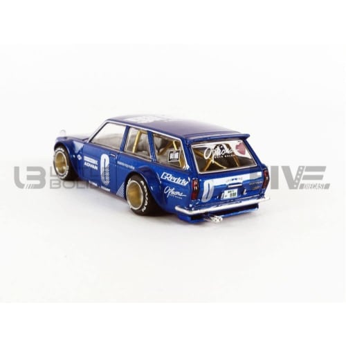 1971 Datsun 510 Wagon, Right-Hand Drive, Blue Metallic (Designed by Jun Imai) Kaido House Special 1/64 Diecast Model Car, True Scale Miniature, KHMG01