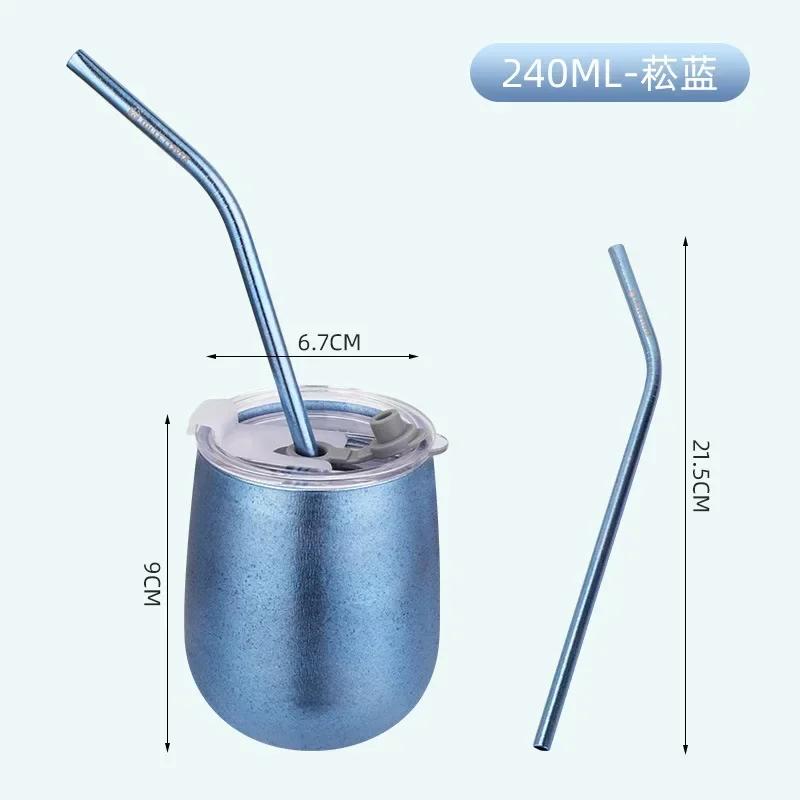 Outdoor Pure Titanium Double Layer Cup Pure Titanium Home Ice Goose Eggshell Water Cup Beer Coffee Milk Insulated Titanium Cup