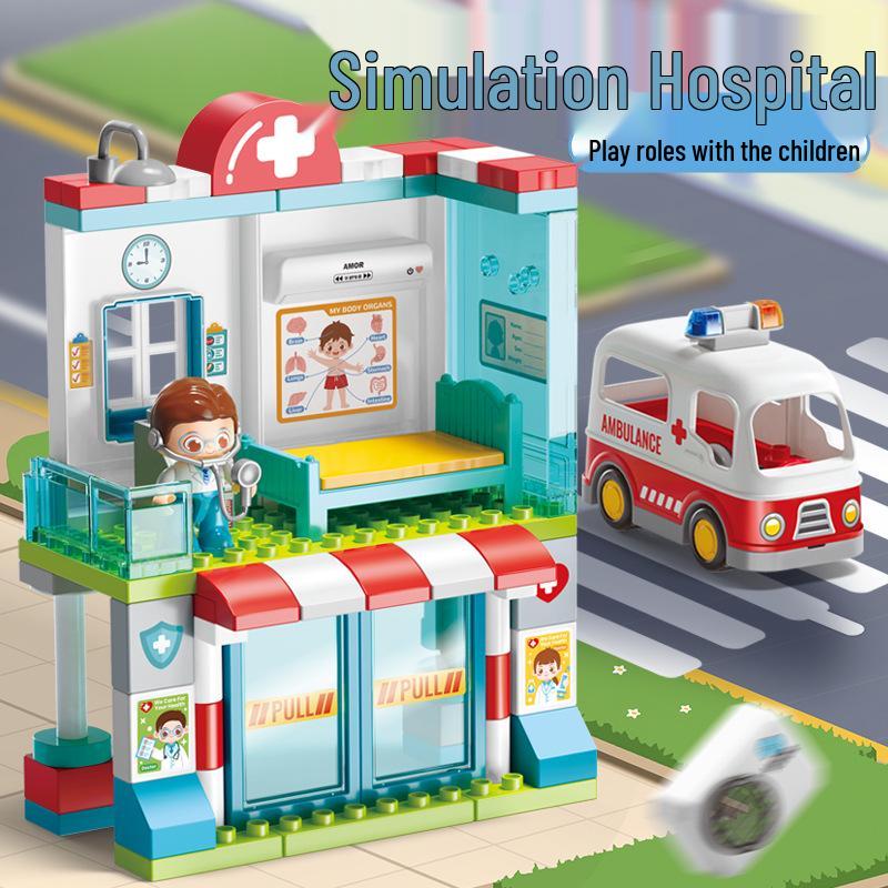 

Children s Street Scene Restaurant Building Blocks Playset Exquisite Gift Box