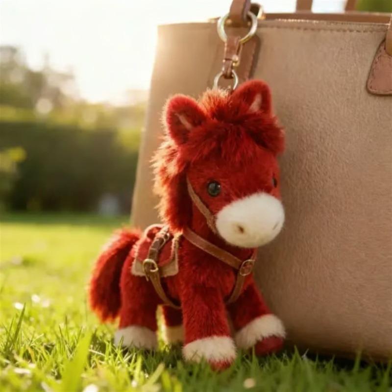 

Popular Charm Pony Bag Keychain Cute Cartoon Doll Horse Decorative Pendant Soft Plush Foal Key Ring for Women s Handbag Student Schoolbag Car Ornament