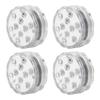4 Buc. Lumină LED pentru Piscină IP68 16 Culori RGB Lampă Subacvatică 21?Telecomandă RF cu cheie cu ventuze