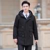 Men's Thickened Black Winter Business Workwear Cotton Jacket
