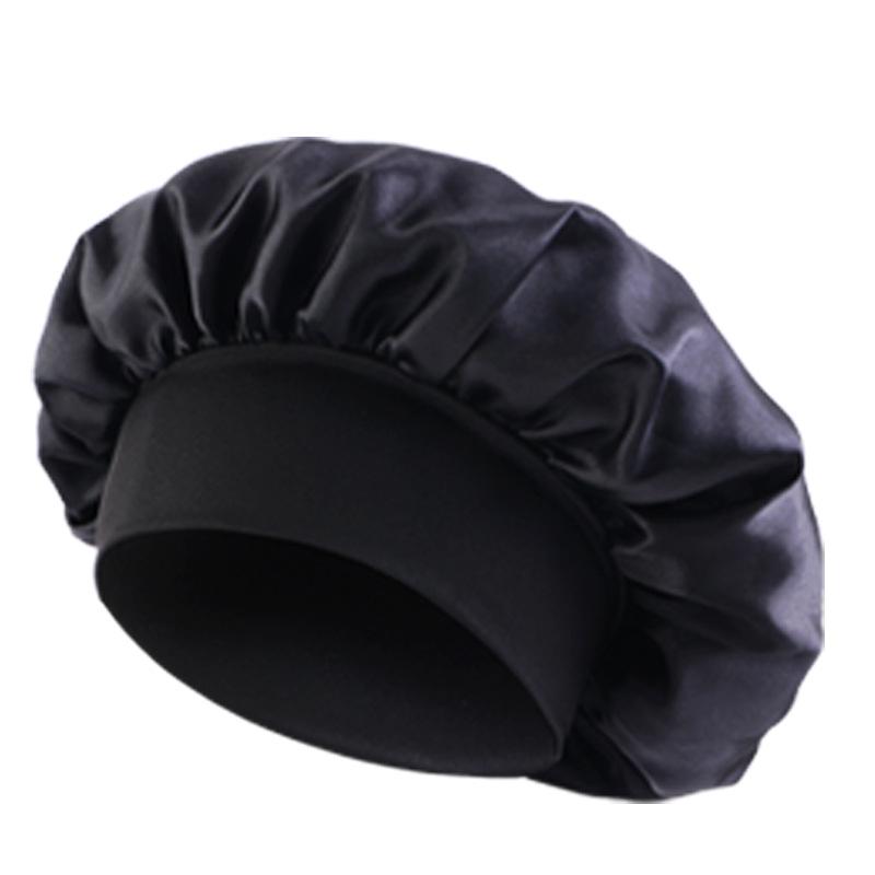 Children's satin nightcap, elastic wide-brimmed round hat, hair care headscarf hat, hot-selling spot TJM-301