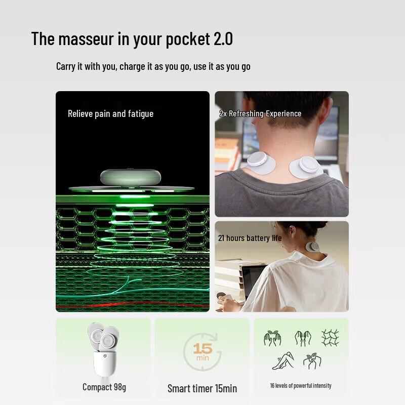 LERAVAN Portable Electric Pulse Neck and Shoulder Massager