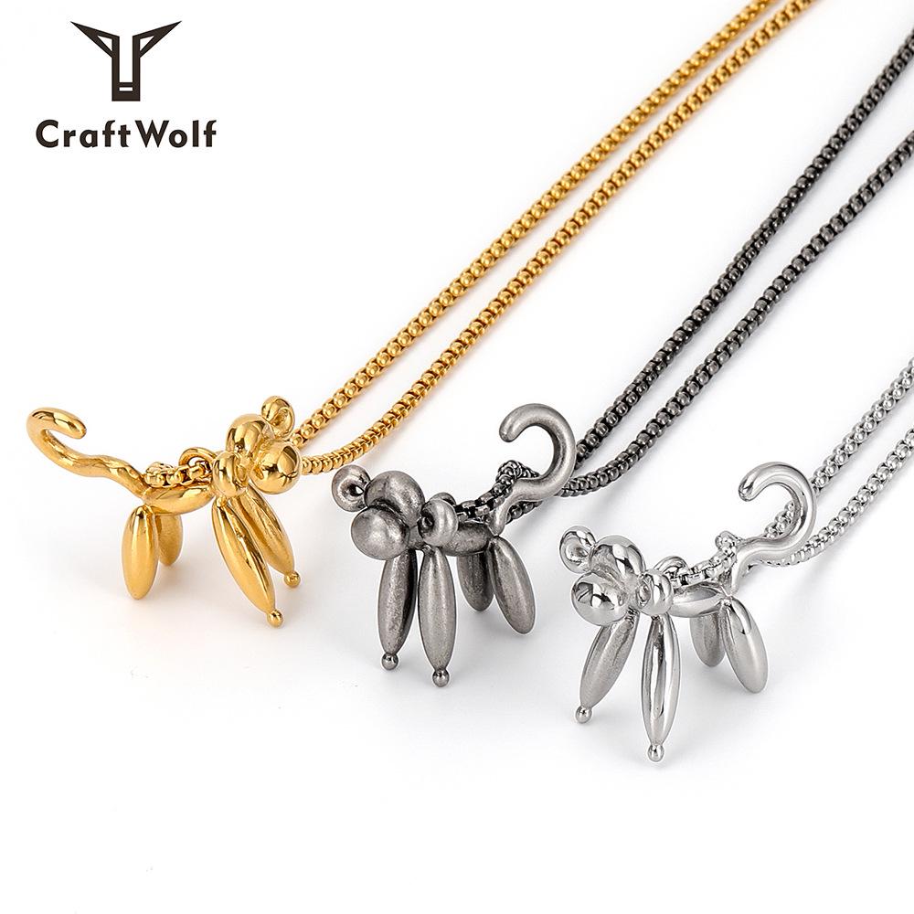 

Twelve Zodiac Monkey Titanium Steel Necklace - Trendy European & American Sweater Chain Accessory