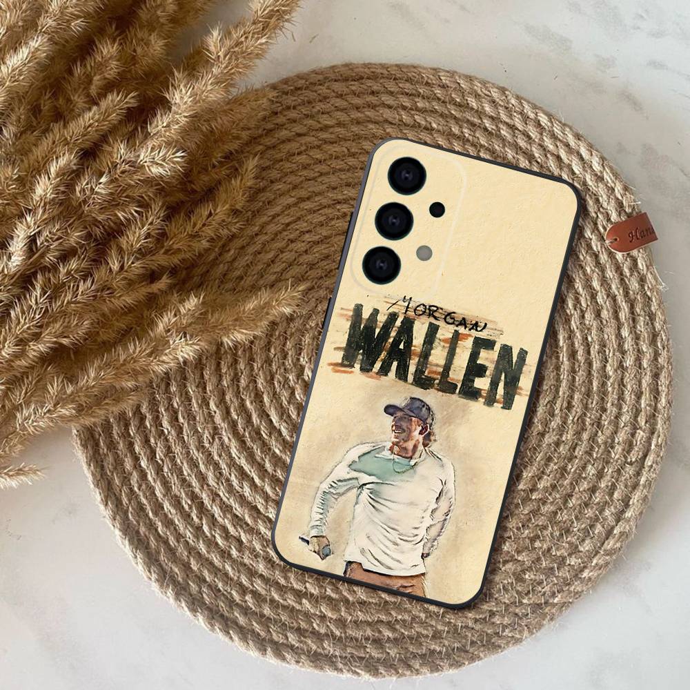 Singer M-Morgan W-Wallen Phone Case For Samsung S25,S24,S21,S22,S23,S30,Ultra,S20,Plus,Fe,Lite,Note,10,9,5G Black Cover