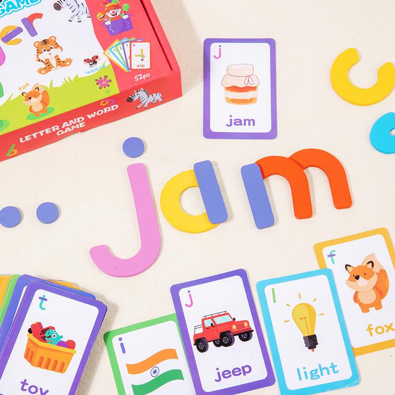 Alphabet Card English Word Matching Game Toy For Preschool Kids Learning Games