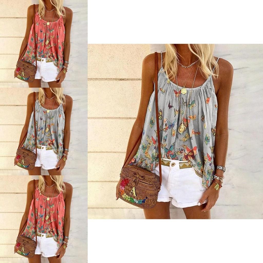 Stylish Women's Swing Vest Sleeveless Cami Top With Flared Ruffle Hem For Plus Sizes