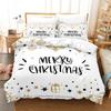 Red Christmas Duvet Cover Bedding Sets Snowflake Duvet Cover Set White Snowflake Microfiber For Bedroom Decoration Teens Women