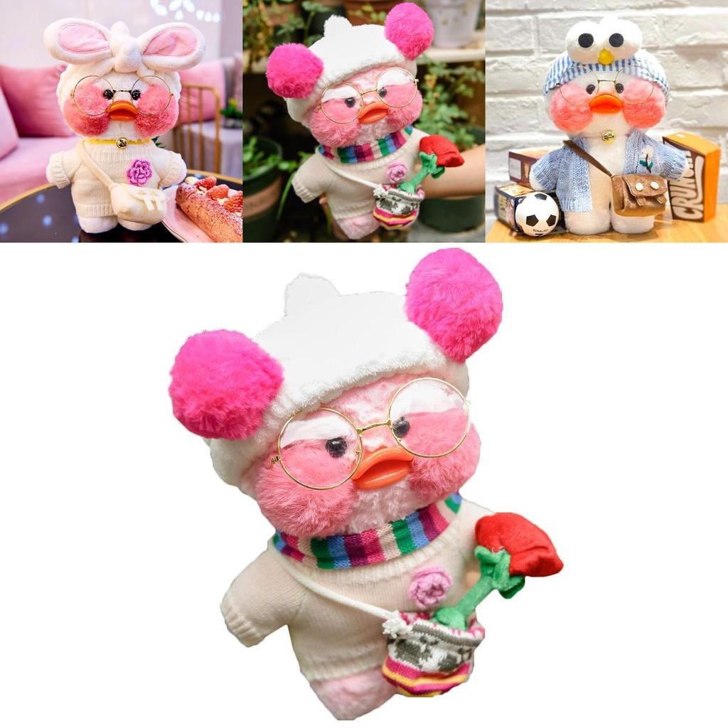Adorable 30cm Lalafanfan Cafe Mimi Yellow Duck Costume Plush Toy For Home Decor