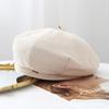 Metal small standard versatile fine grid beret women's early autumn breathable face small retro literary painter hat