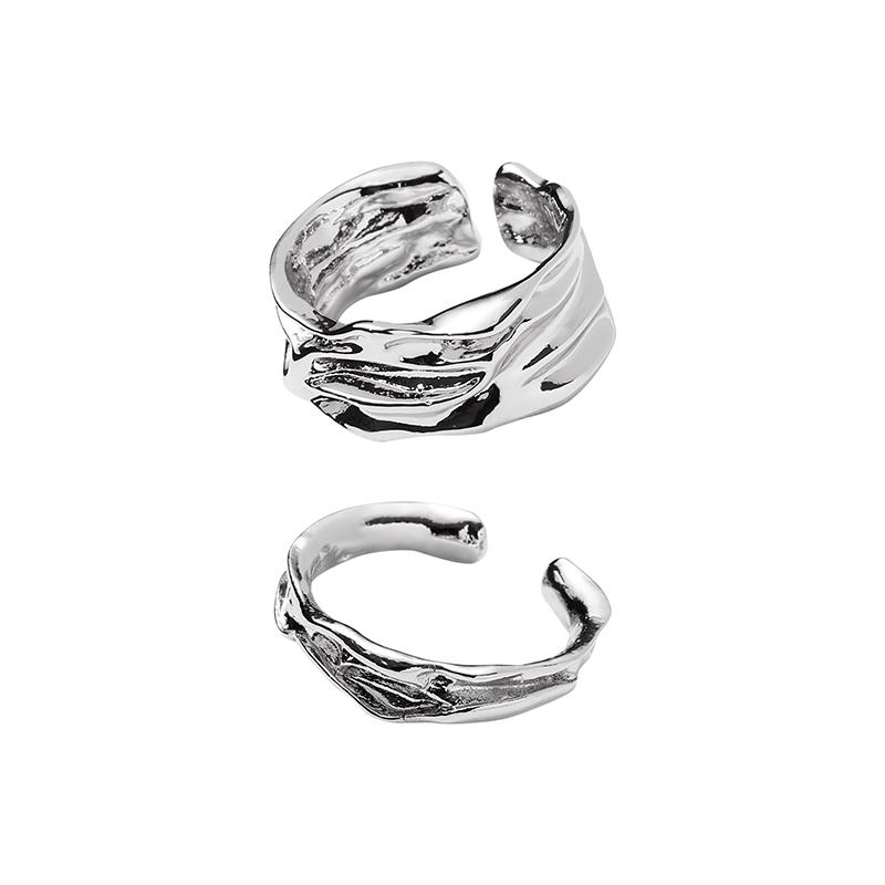 High-End Ring Irregular Niche Design Open Ring Female Index Finger Cover Ring High-End Simple Ring