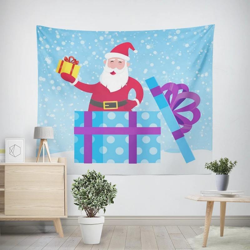 Christmas New Year Christmas Tree Pattern Living Room Bedroom Decorative Tapestry