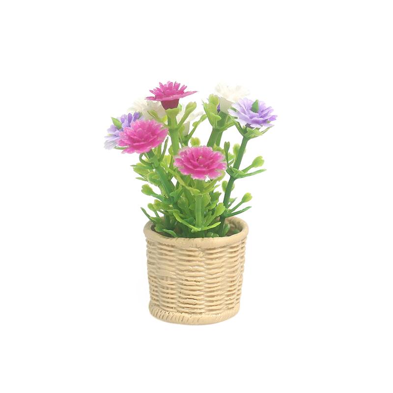 

1:12 кукольных миниатюрных ромашек, мятных цветов, горшечных мини-зеленых растений, имитация растений в горшках, модель дерева, декор для дома и сада, игрушки