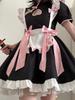 Cafe Lolita Dress Maid Costumes Cosplay Naughty Animation Show Sexy Waitress Outfit Exposed Chest Bow Ties Skirt Ball Gowns Plus
