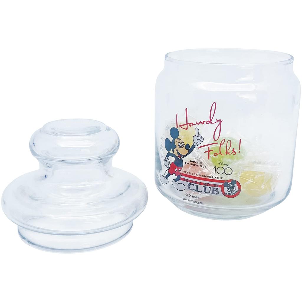 Sun Art Walt Disney Company 100th Anniversary D100 Glass Storage Mickey Mouse Birthday Made In Container/Canister, Club, Approx. 500ml, Tableware,