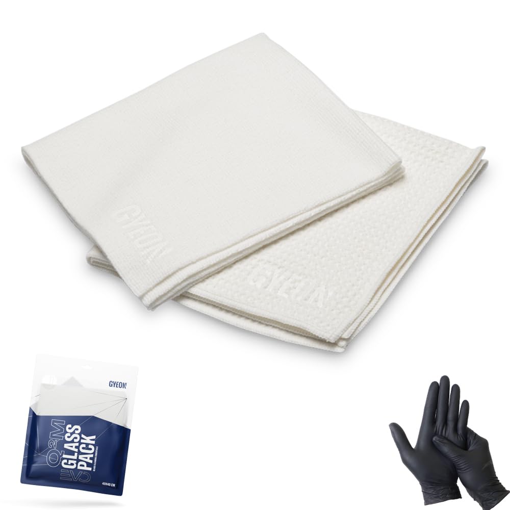 

GYEON GlassPack GlassPack Glass Wipe EVO Japanese Set of 2 with GO Nitrile Gloves for Car Washing and Glass Cleaning Q2MA-GP2 (Official Product) - белый