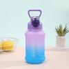 2026 Portable 1300ml Large Capacity Gradient Color Water Bottle Frosted Cup Plastic Straw Cup Sports Drinking Water Tool