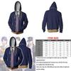 Jojos Bizarre Adventure Cosplay Hoodie Mens Stylish Zipper Jacket With Long Sleeves
