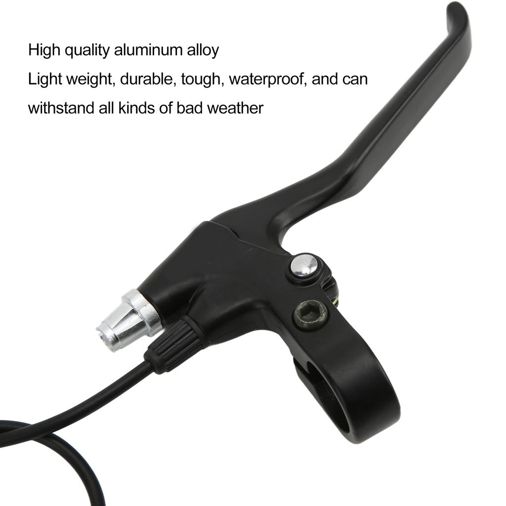1Pair Electric Bike Brake Lever Aluminum Alloy Bicycle Brake Handle with Waterproof Plug
